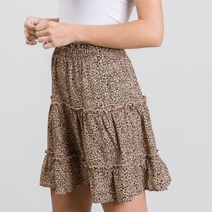 Leopard Tiered Skirt